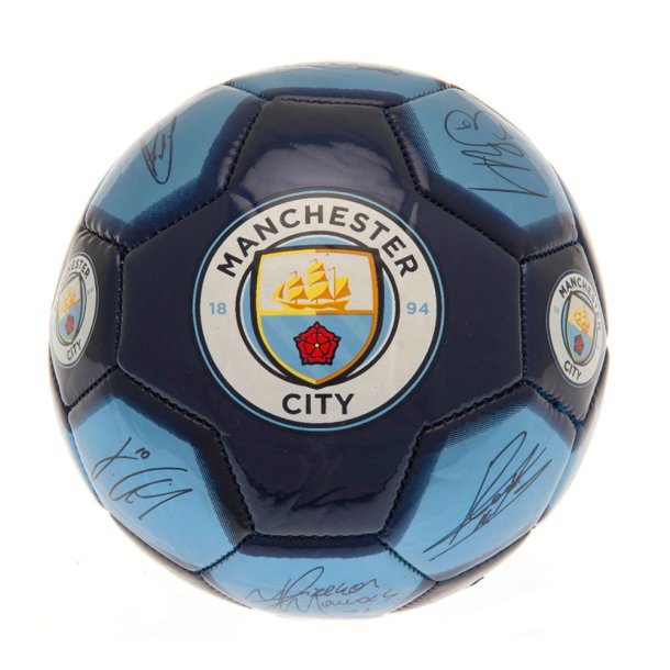 Manchester City F.C. Skill bold m. Autografer - Str. 1