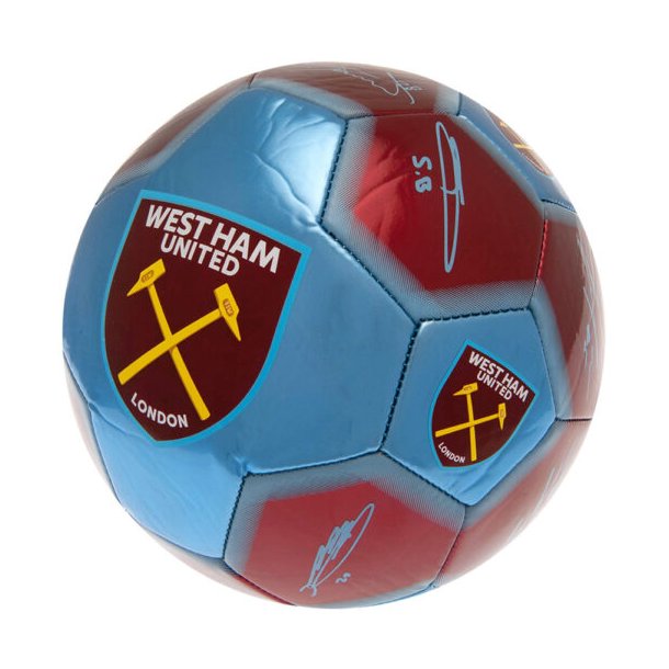 West Ham United FC Bold m. Autografer - Str. 1