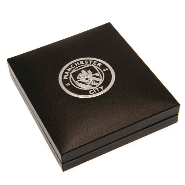 Manchester City FC Rustfri Stl Halskde Med Hjertesmykke i Gaveske
