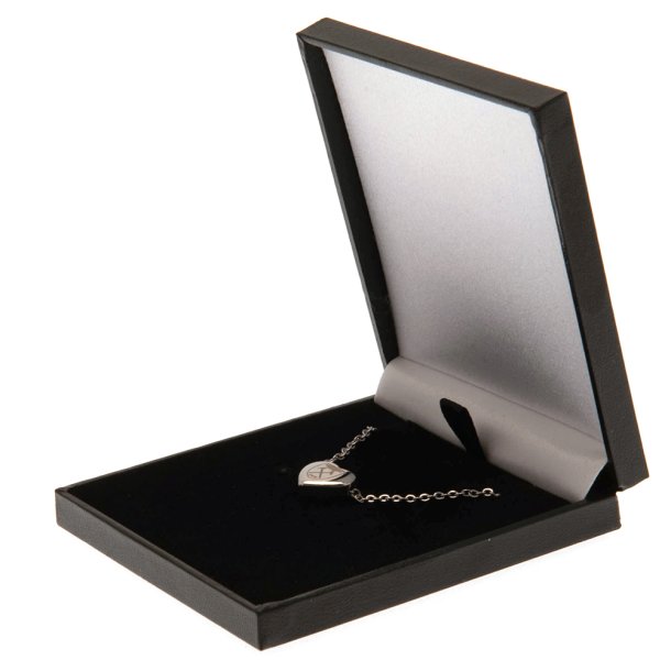 West Ham United F.C. Rustfri Stl Halskde med Hjertesmykke i Gaveske