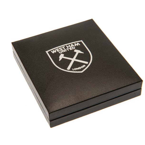 West Ham United F.C. Rustfri Stl Halskde med Hjertesmykke i Gaveske