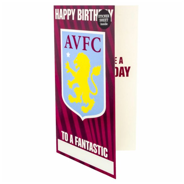 Aston Villa FC Fdselsdagskort 