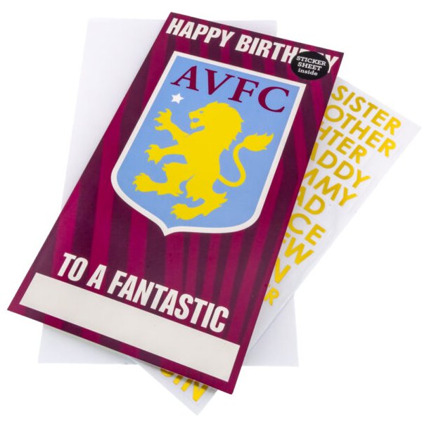 Aston Villa FC Fdselsdagskort 