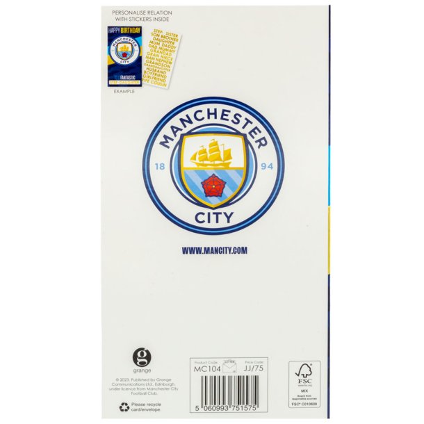 Manchester City F.C. Fdselsdagskort