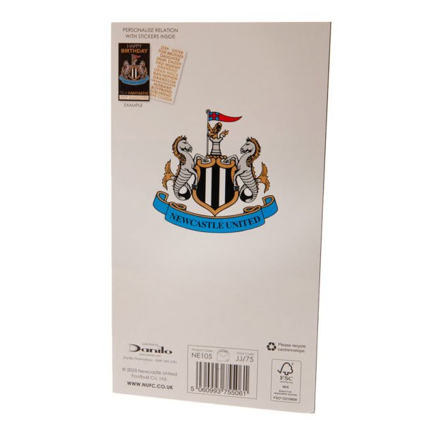 Newcastle United FC Fdselsdagskort 