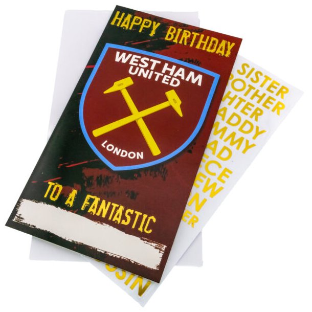 West Ham United FC Fdselsdagskort 