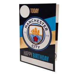 Manchester City F.C. Fdselsdagskort m. klistermrker