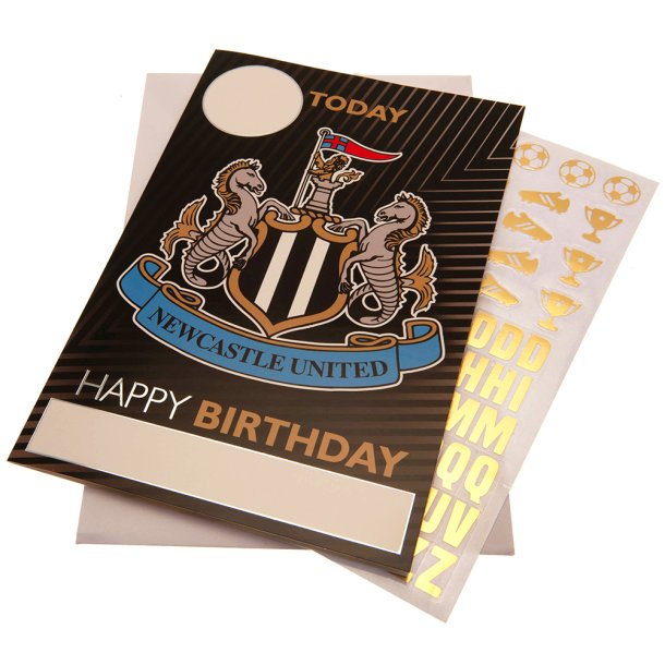 Newcastle United F.C. Fdselsdagskort m. klistermrker