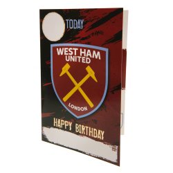 West Ham United F.C. Fdselsdagskort m. klistermrker