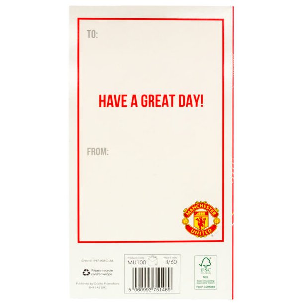 Manchester United FC Fdselsdagskort 