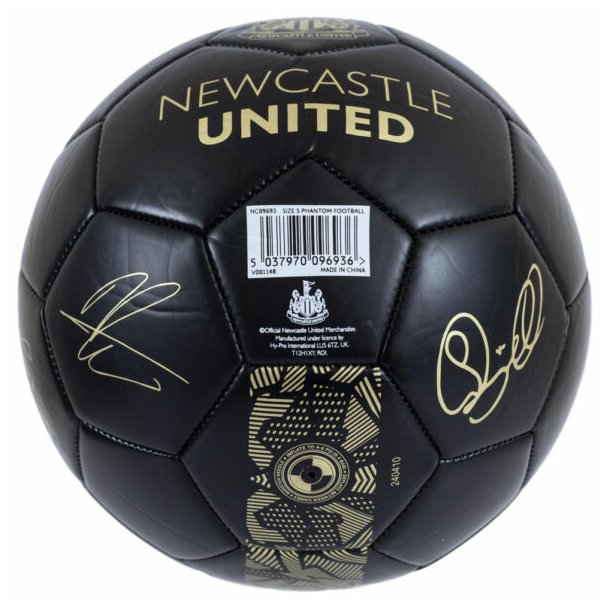 Newcastle United FC Guld Fodbold m. Autografer - Str. 5