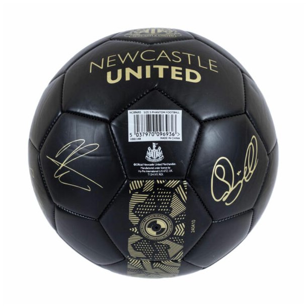 Newcastle United FC Guld Skill Bold m. Autografer - Str. 1
