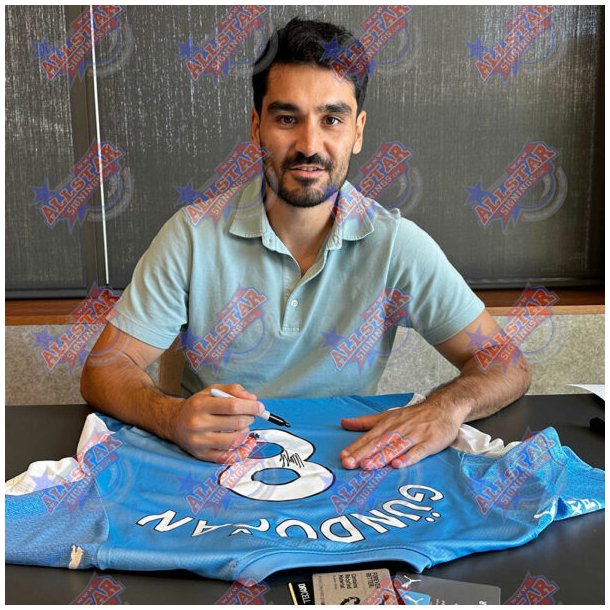 Manchester City FC Gundogan Signeret Trje (Indrammet)