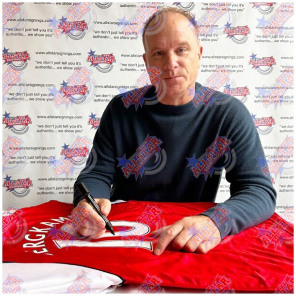 Arsenal FC Bergkamp Signeret Trje (Indrammet)