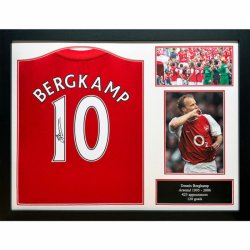 Arsenal FC Bergkamp Signeret Trje (Indrammet)