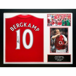 Arsenal FC Bergkamp Signeret Trje (Indrammet)