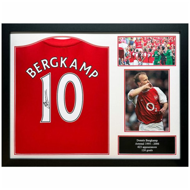 Arsenal FC Bergkamp Signeret Trje (Indrammet)