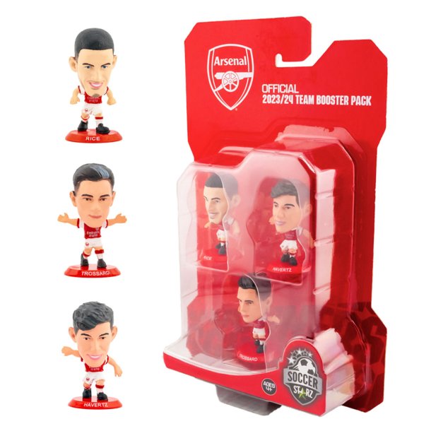 Arsenal FC SoccerStarz 3 Player Pack - med Havertz, Rice og Trossard **