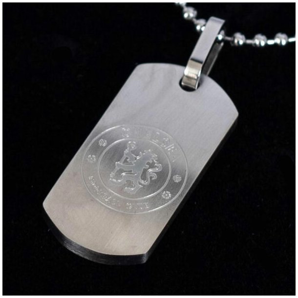 Chelsea F.C. Dog Tag Med Indgraveret Logo i Gaveske