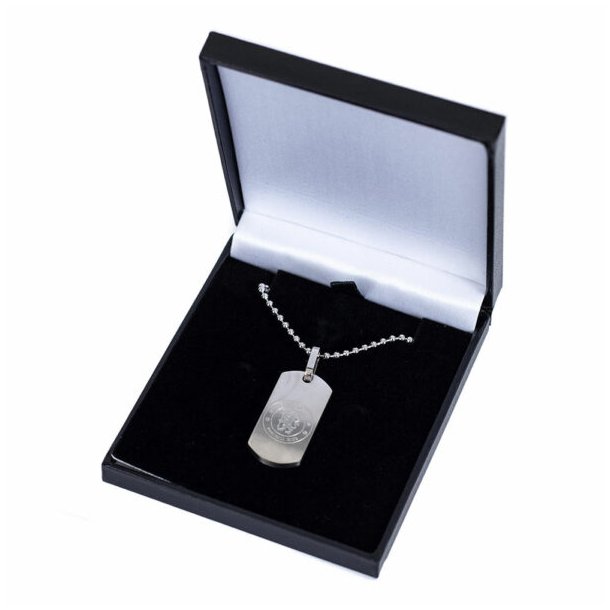 Chelsea F.C. Dog Tag Med Indgraveret Logo i Gaveske