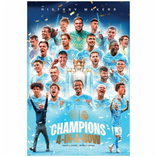 Manchester City FC Champions - Str. 61x91