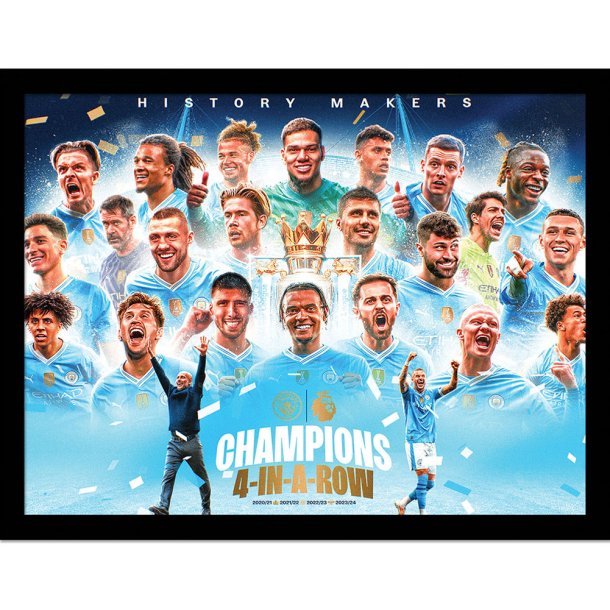 Manchester City FC  Mesterskabsfoto Sson 23/24 - Str. 30 x 40 cm