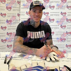 Manchester City FC Ederson Signeret Handske (Indrammet)