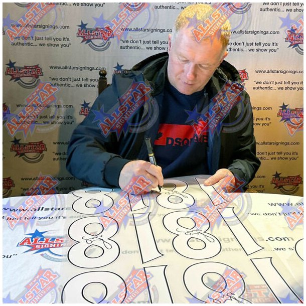 Manchester United FC Scholes Signeret Trje (Indrammet)