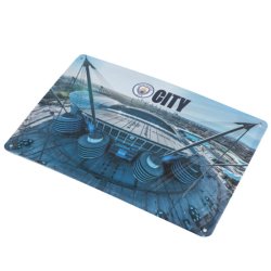 Manchester City FC Metal Stadion Skilte - 2 stk.