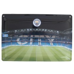 Manchester City FC Metal Stadion Skilte - 2 stk.