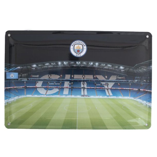 Manchester City FC Metal Stadion Skilte - 2 stk.