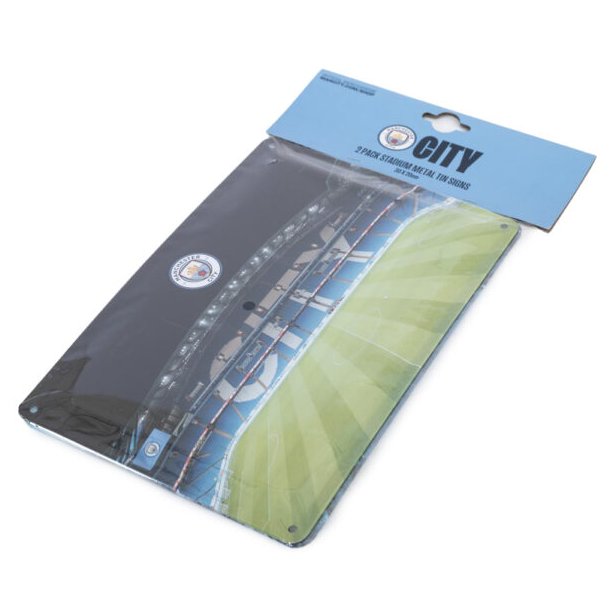 Manchester City FC Metal Stadion Skilte - 2 stk.