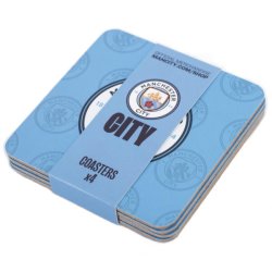 Manchester City FC Bordskner - Pakke med 4 Stk.