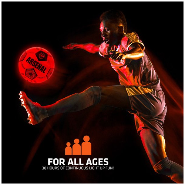 Arsenal FC LED lysende fodbold - Str. 5
