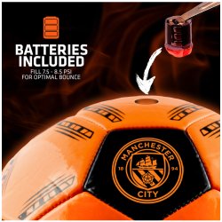Manchester City FC LED lysende fodbold - Str. 5