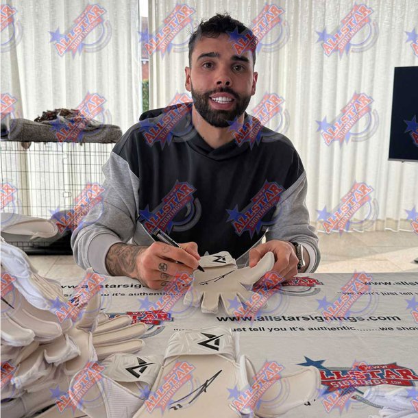 Arsenal FC David Raya signeret handske (indrammet)