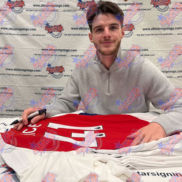 Arsenal FC Declan Rice signeret trje (indrammet)