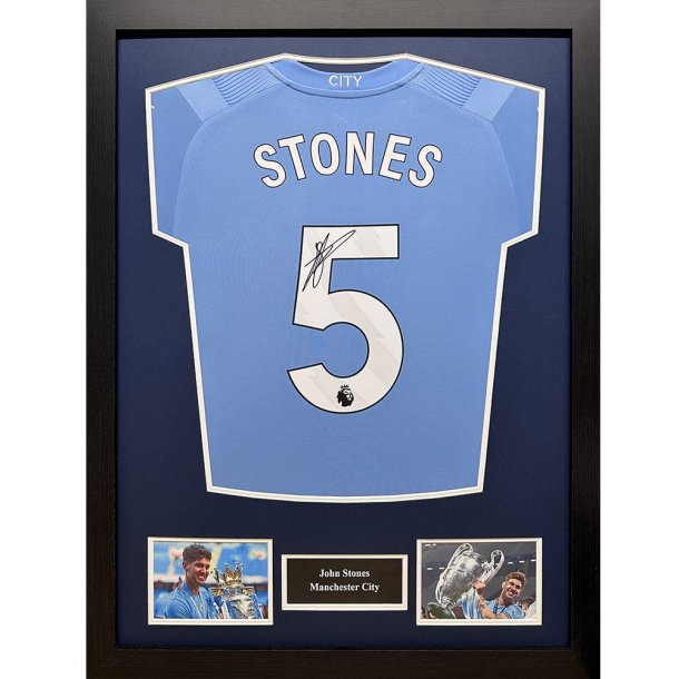 Manchester City FC John Stones signeret trje (indrammet)