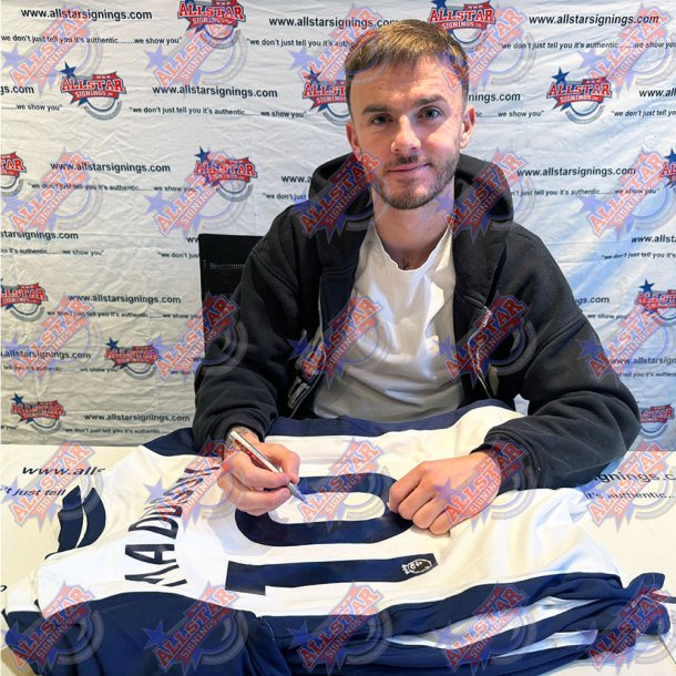 Tottenham Hotspur FC James Maddison signeret trje (indrammet)