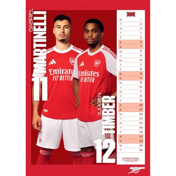 Arsenal FC A3 Kalender 2026