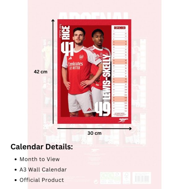 Arsenal FC A3 Kalender 2026