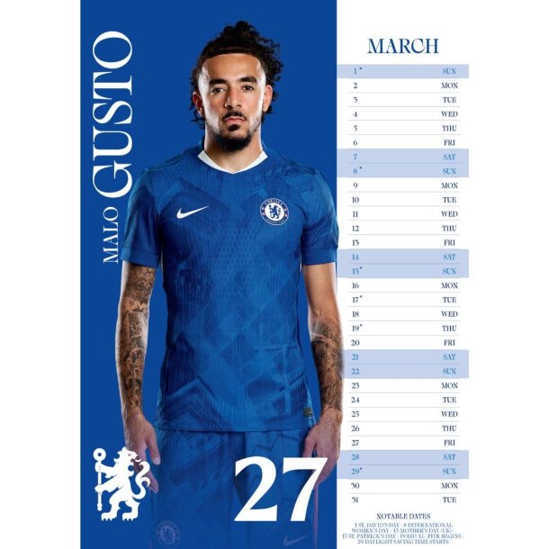 Chelsea FC A3 Kalender 2026