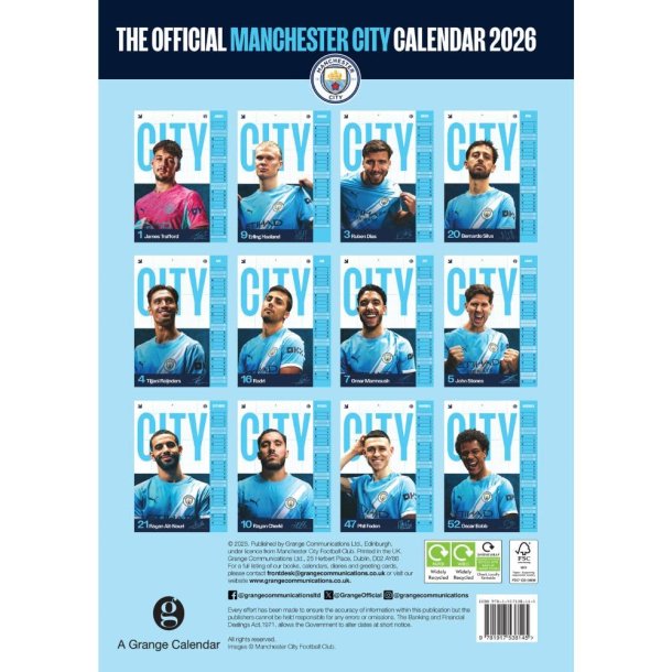 Manchester City FC A3 Kalender 2026