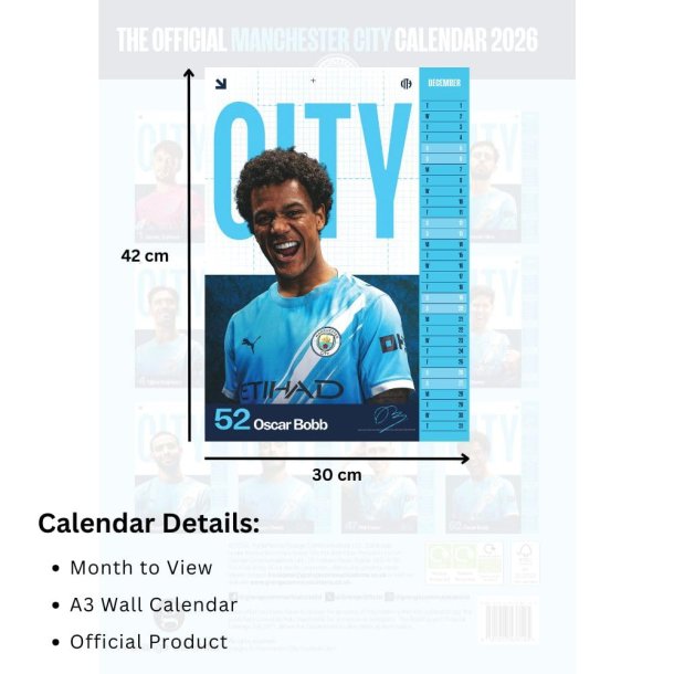 Manchester City FC A3 Kalender 2026