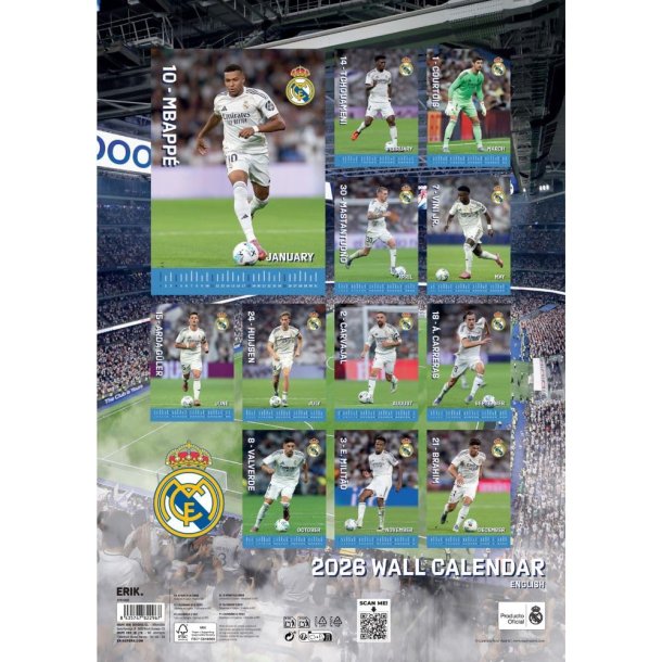 Real Madrid FC A3 Kalender 2026