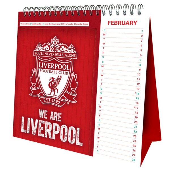 Liverpool FC Bord Kalender 2026