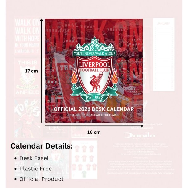 Liverpool FC Bord Kalender 2026