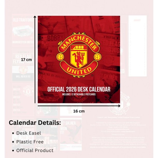Manchester United FC Bord Kalender 2026