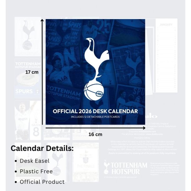 Tottenham Hotspur FC Bord Kalender 2026
