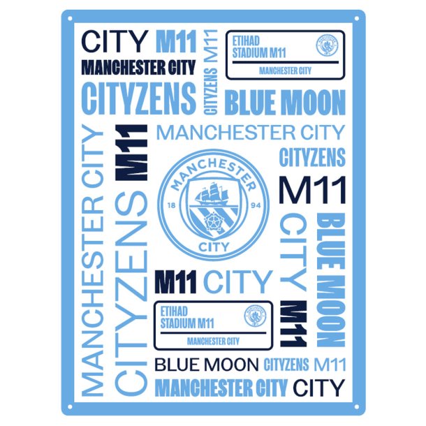 Manchester City FC Montage Skilt